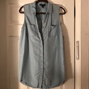 Denim-look super soft shirt dress